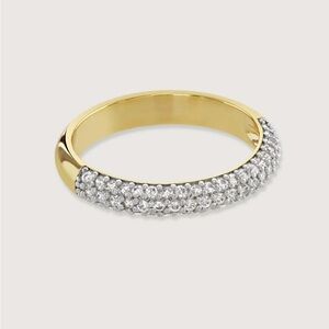 Buckley Two-Tone Pavé Cluster Ring  (L)